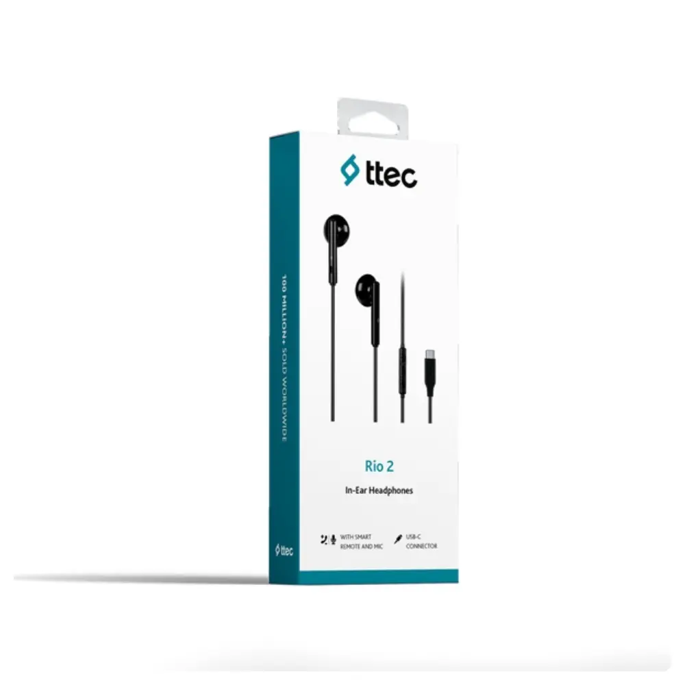 TTec Rio 2 USB-C Black In-Ear Headphones