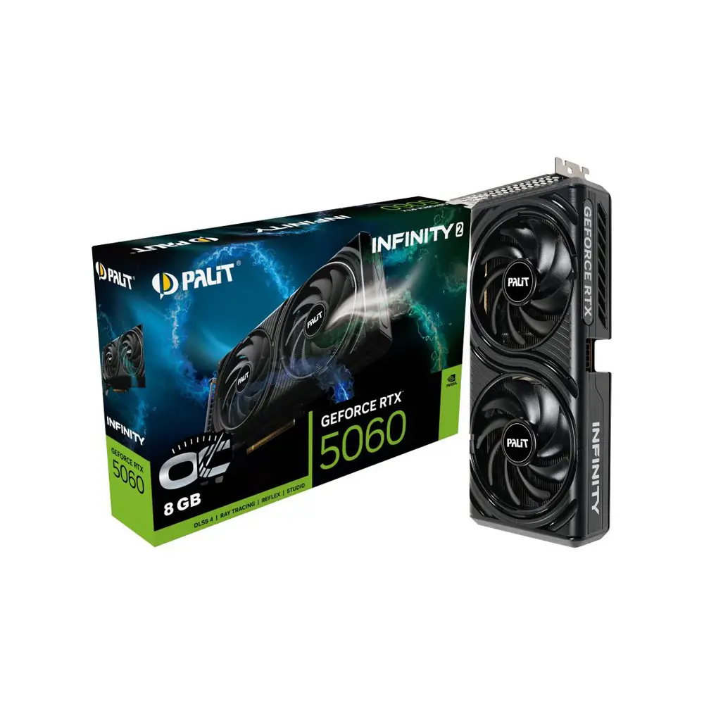 Palit GeForce RTX 5060 Infinity 2 OC Dual 8GB GDDR7 128Bit - Black Graphic Card
