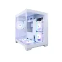 1stPlayer MegaView (MV5-TP) Micro Tower White Gaming ATX Case (3 Fan Inside, Support 7 Fans)