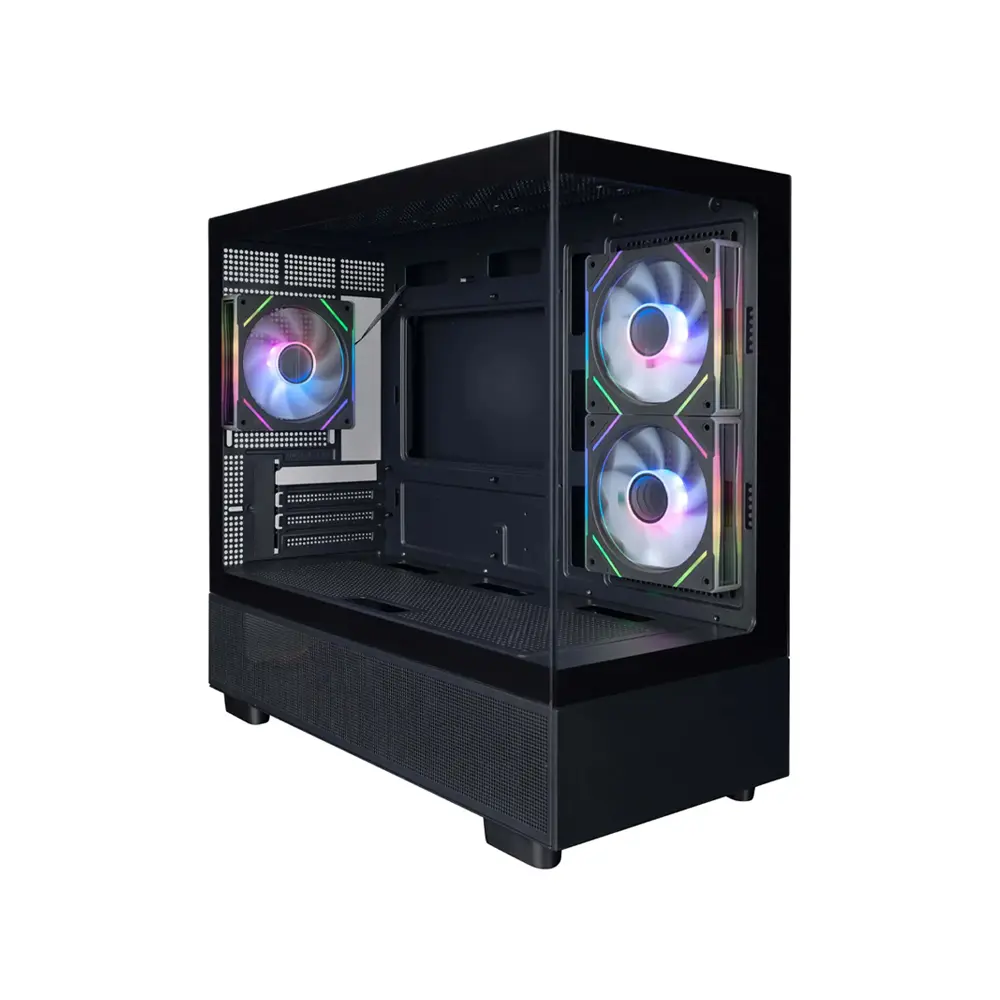1stPlayer Mi5(MiKU) Middle Tower Black Gaming ATX Case (Support 9 Fans)