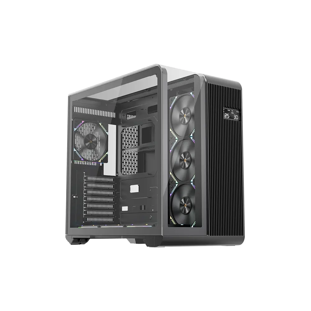 1stPlayer RT7 Middle Tower Black Gaming ATX Case (Support 7 Fans)