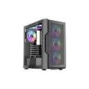 1stPlayer Trilobite(T7-P) Middle Tower Black Gaming ATX Case (Support 7 Fans)