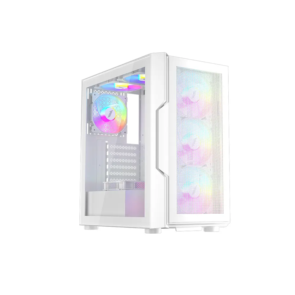 1stPlayer Trilobite(T7-P) Middle Tower White Gaming ATX Case (Support 7 Fans)