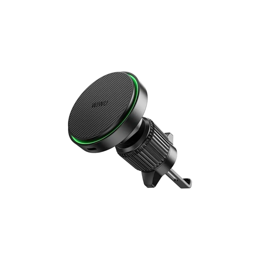 Wiwu 15W Aramid Fiber Qi2 MagSafe Car Holder/Charger (CH-325)
