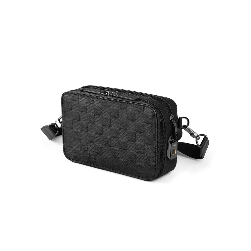 Wiwu Master Genuine Leather Fingerprint Lock Crossbody Bag