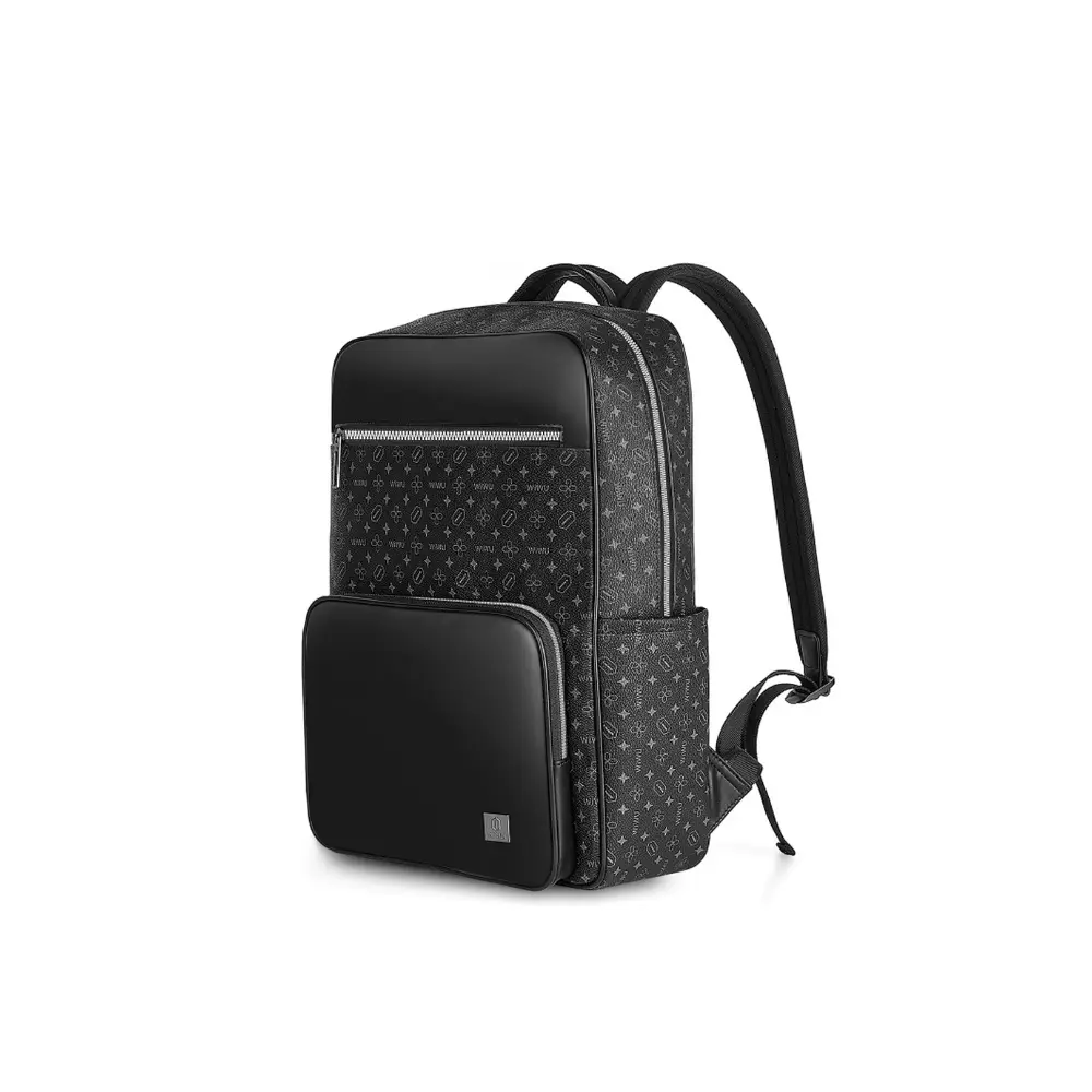 Wiwu Master Waterproof Durable Large-Capacity(15.6" / 43x29.5x15.5cm) Fingerprint Lock Portable Black Backpack