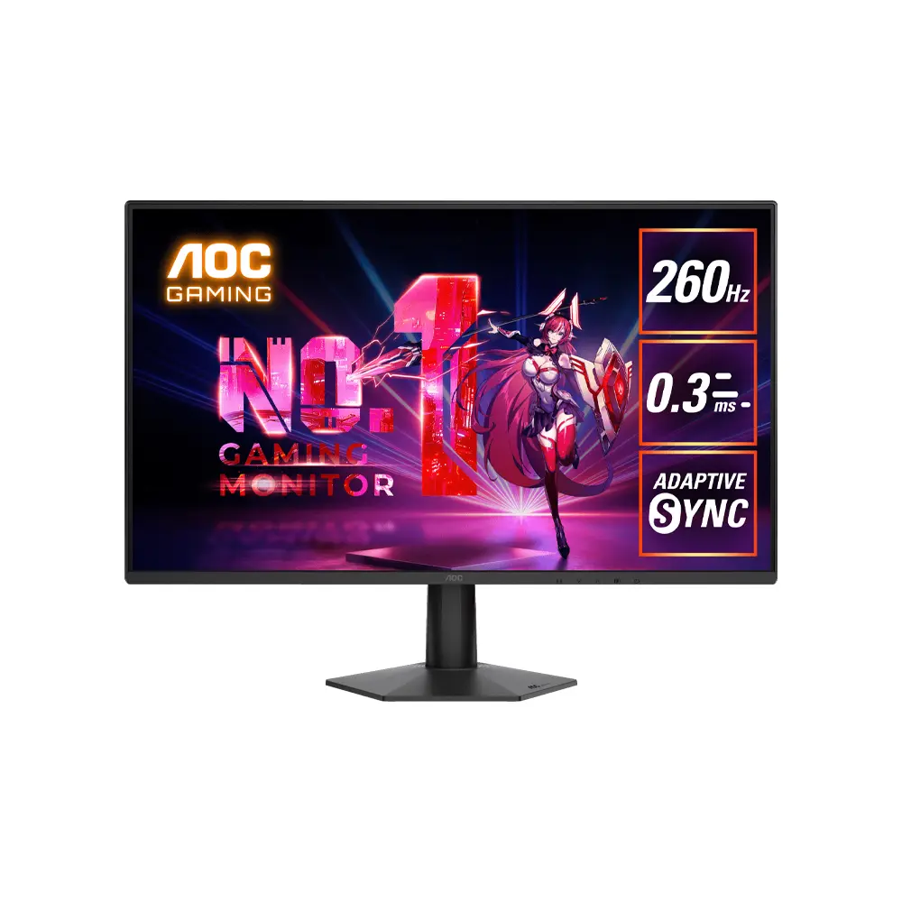 AOC 27G50Z 27" FHD(1920x1080), Fast IPS, Pro-Level 260Hz, 0.3ms MPRT, Adaptive Sync (Tear-Free) - Black Gaming Monitor