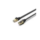 Unitek Cat 7 SSTP RJ45 Flat Ethernet Cable, 1M-20M, 10 Gbps at 500MHz, Gold-plated RJ45 connector - Black