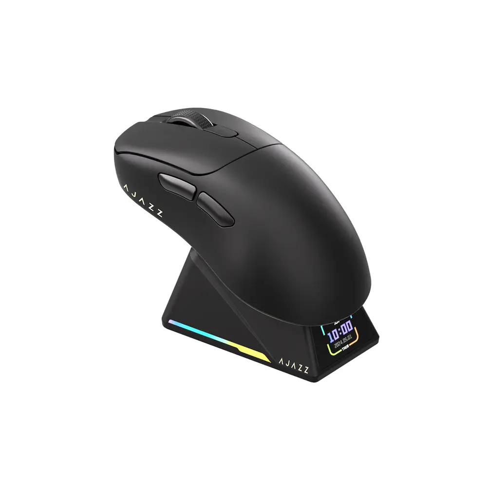 Ajazz AJ159 Apex 42,000 DPI Tri-Mode Wireless Black Gaming Mouse