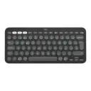 Logitech K380S Pebble Keys 2 Wireless Black Multi-Device Keyboard Compact Silent Design 