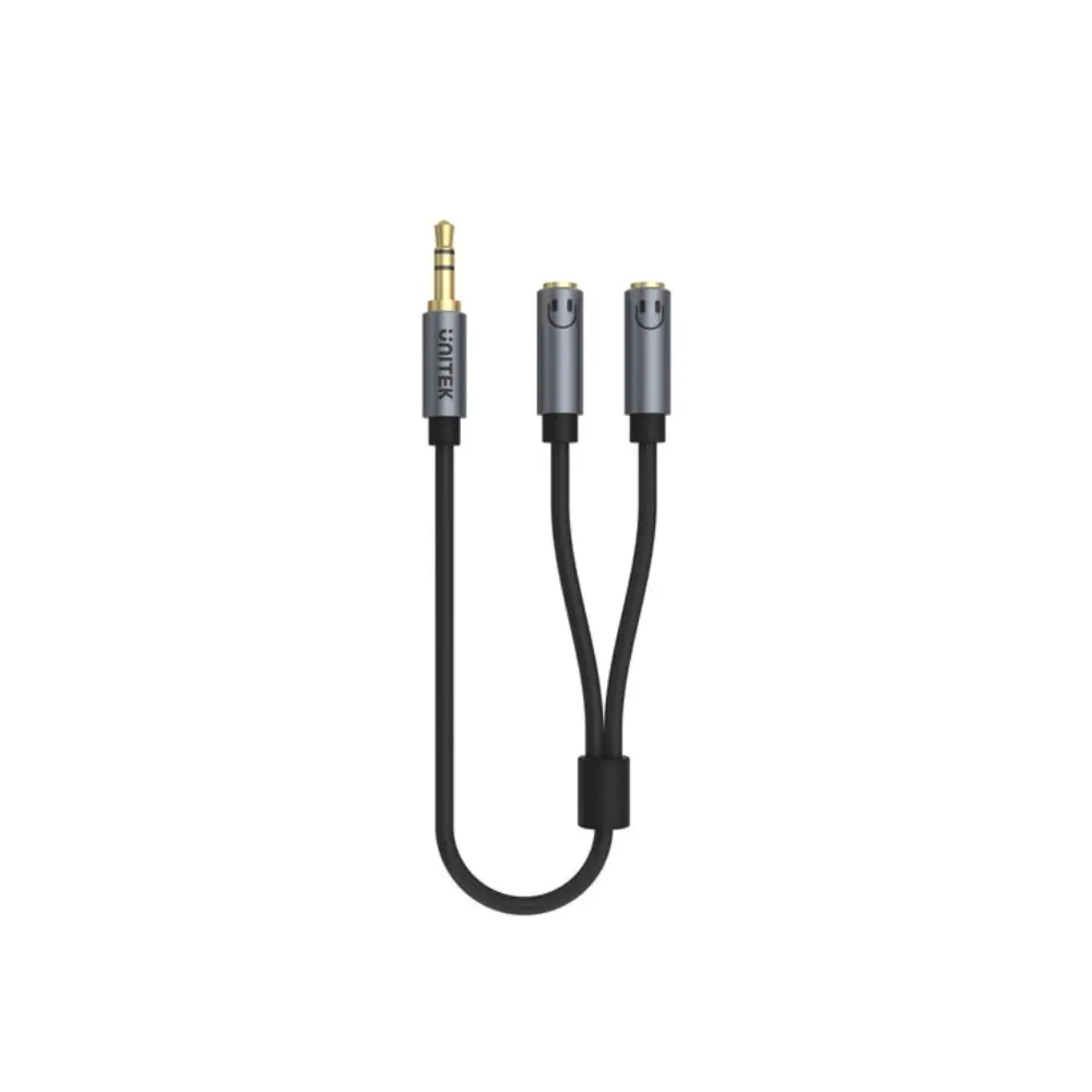 Unitek 3.5MM Aux Audio Cable with Two Female Socket For Audio Sharing - Black Y Cable