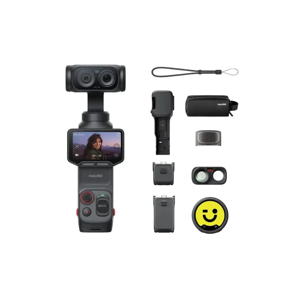 Insta360 Luna Ultra 2" OLED TouchScreen Black Creator Bundle - Gimbal Camera