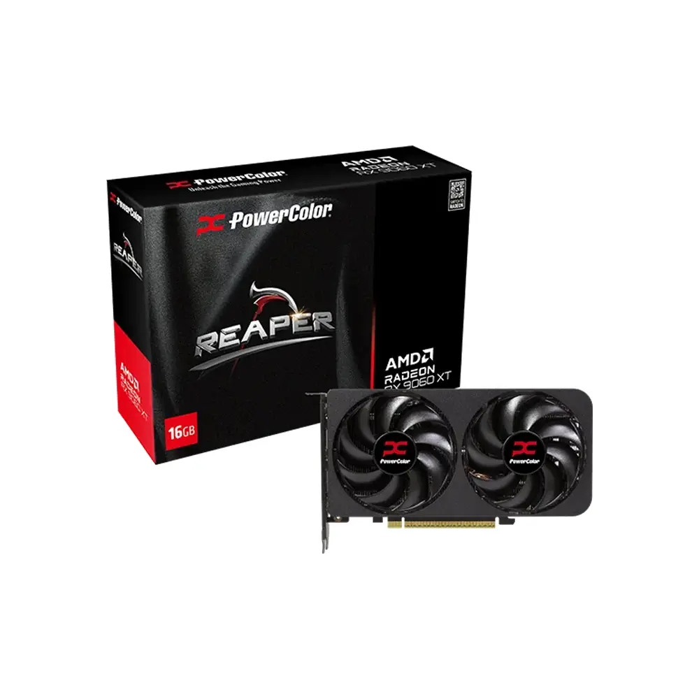 Powercolor Reaper AMD Radeon RX 9060 XT 16GB GDDR6 Dual-Fan 128Bit Black Graphic Card