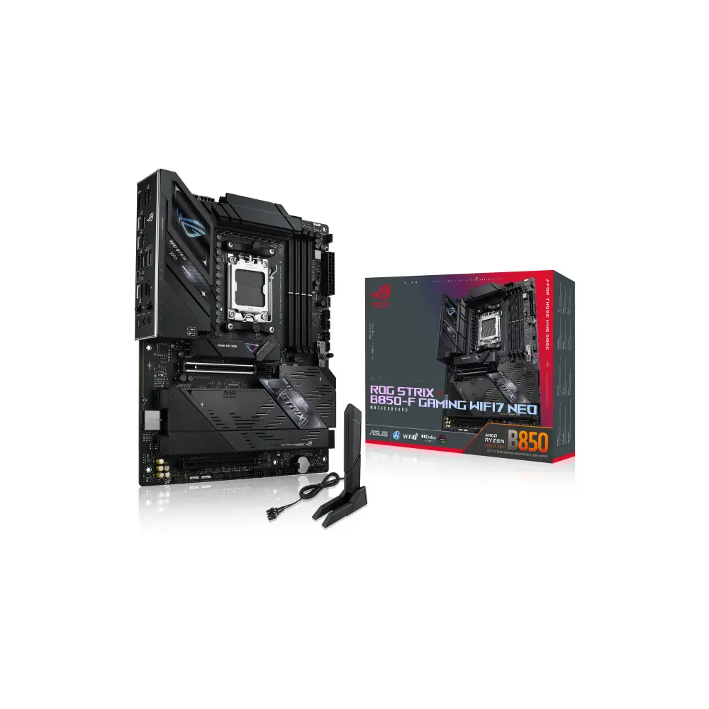 ASUS ROG STRIX B850-F GAMING WIFI7 NEO, AMD B850 Chipset, Socket AM5, max. 256GB DDR5 9000+MT/s (OC), PCIe 5.0, Wi-Fi 7, 5Gb LAN - AMD Motherboard