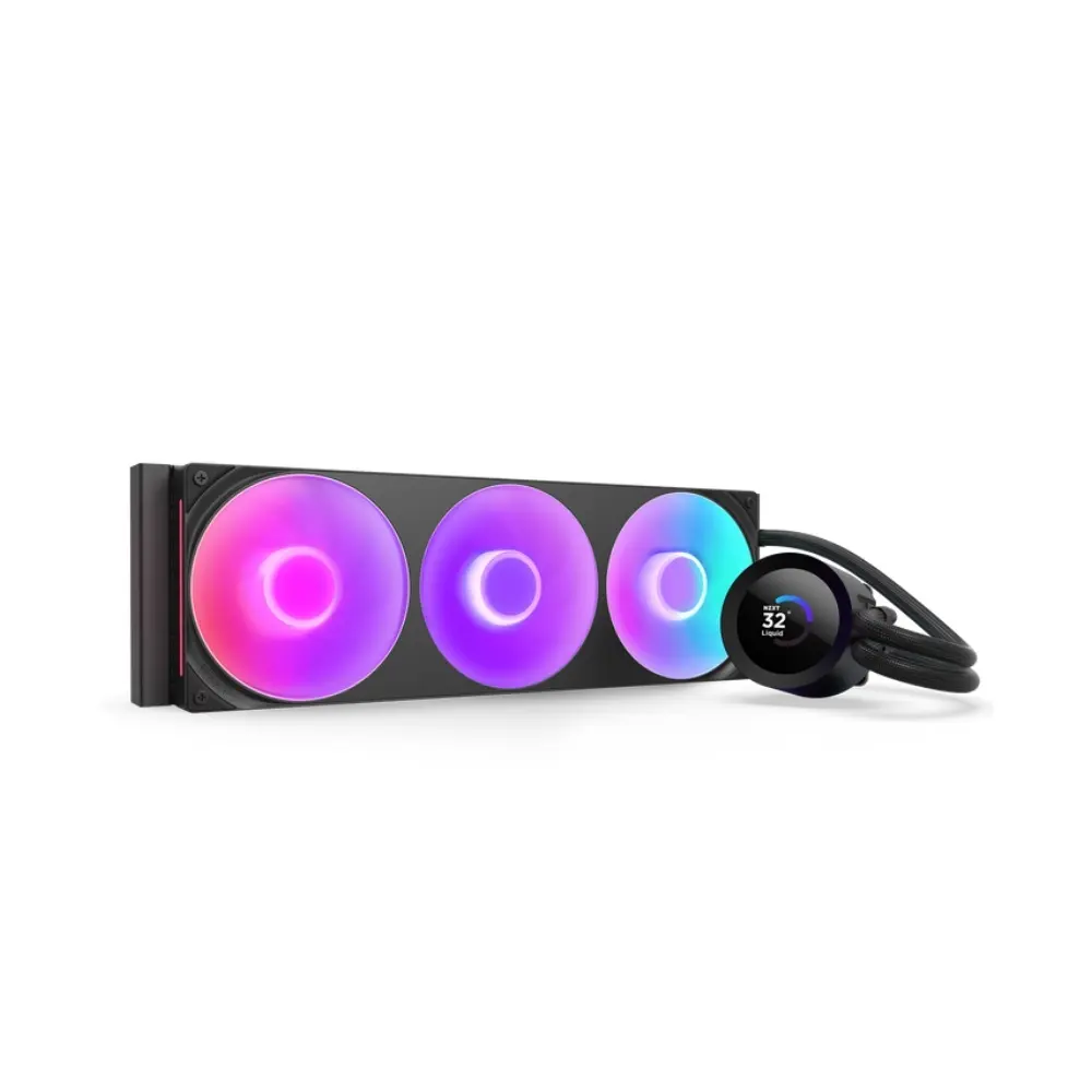 NZXT Kraken Plus 360mm RGB AIO Black Liquid Cooler with 1.54" IPS LCD & RGB AIO (2025)