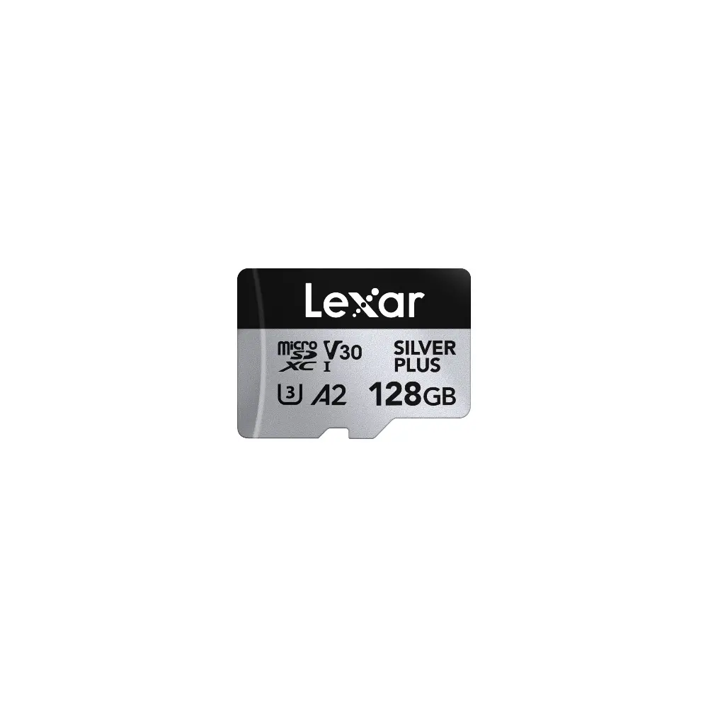 Lexar Professional Silver Plus 128GB microSDXC UHS-I V30 (205MB/s) Memory Card