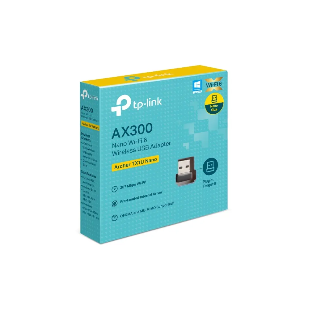 TP-Link Archer TX1U Nano AX300 WiFi6 Wireless USB Adapter