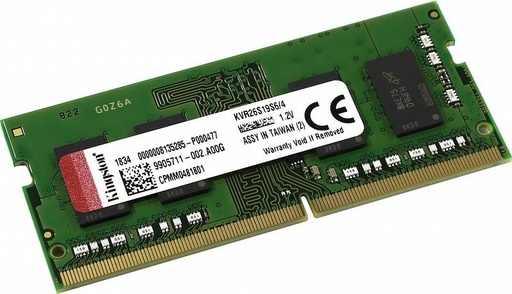 Kingston Value RAM DDR4 4GB 2666Mhz PC4-21300 CL19 SODIMM Memory KVR26S19S6/4