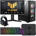 Durmazz Golden Bundle - AMD Ryzen 5 5500 16GB DDR4 RAM 512GB or 1TB SSD Nvidia RTX 4060 & Asus TUF Gaming 23.8" VG249Q3A 180Hz - 1ms Full HD IPS Gaming Monitor & Mechanical Keyboard, Mouse, Mousepad & Headset