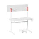 Adax FOCUS Ergonomic with Pegboard & Charging Hub - White Gaming Desk (Without Installation)