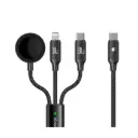 McDodo 3 in1 100W USB-C to Type-C and Lightning+ Wireless Charger for Apple Watch 1.5m Black Cable