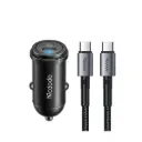 McDodo 30W 1C PD Fast Black Car Charger + USB-C to USB-C 1.2m Cable
