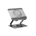 Unitek 8"-17.3” Adjustable Laptop Stand with Detachable Magnetic Cooling Fan, 360° Rotation - Laptop Stand