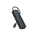 Unitek 4 Ports USB-C 5Gbps, 4 USB-A Ports, High-Speed Transfer, Type-C External Power Connector, LED Indicator - USB-C Hub