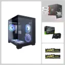 Aether Black Edition Lite Glass, RTX 5050, Ryzen 5-5500 16GB/32GB DDR4 RAM, 512GB/1TB SSD 1stPlayer MV5-TP Case - Entry Gaming PC