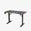 Neodax Orbit Dual-Zone Perimeter RGB Lighting Carbon Surface Black Gaming Desk