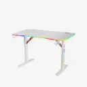 Neodax Orbit Dual-Zone Perimeter RGB Lighting Carbon Surface White Gaming Desk
